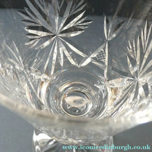 Load image into Gallery viewer, SINGLE: Vintage Edinburgh Crystal White Wine Glass. STAR OF EDINBURGH Pattern: 6 inches
