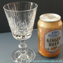 Load image into Gallery viewer, SINGLE: Vintage Edinburgh Crystal White Wine Glass. STAR OF EDINBURGH Pattern: 6 inches
