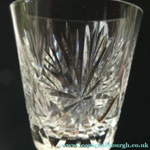 Load image into Gallery viewer, SINGLE: Vintage Edinburgh Crystal White Wine Glass. STAR OF EDINBURGH Pattern: 6 inches
