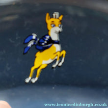 Load image into Gallery viewer, Set of SIX Vintage Matching 1970s BABYCHAM Coupe or Saucer Shape Glasses - with Brighter Yellow Bambi Motif

