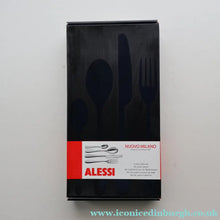 Load image into Gallery viewer, SIX BOXED SETS of ALESSI Nuovo Milano Cutlery. 4 Pieces (Knife, Fork, Spoon and Teaspoon) (24 Pieces)
