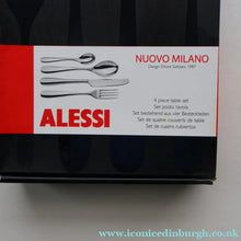 Load image into Gallery viewer, SIX BOXED SETS of ALESSI Nuovo Milano Cutlery. 4 Pieces (Knife, Fork, Spoon and Teaspoon) (24 Pieces)
