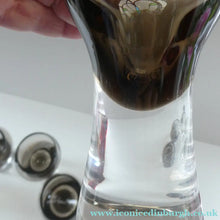 Load image into Gallery viewer, SIX Caithness CANISBAY LARGE Peat Coloured Wine Glasses. Space Age Shape. 5 1/4 inches in height
