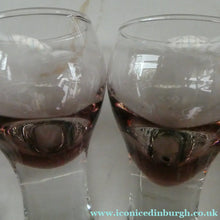 Load image into Gallery viewer, Set of Six Small Liqueur or Shot Glass Canisbay Caithness Purple Heather Shade
