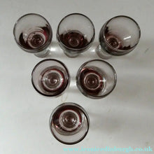 Load image into Gallery viewer, Set of Six Small Liqueur or Shot Glass Canisbay Caithness Purple Heather Shade
