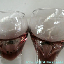 Load image into Gallery viewer, Set of Six Small Liqueur or Shot Glass Canisbay Caithness Purple Heather Shade
