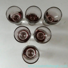 Load image into Gallery viewer, Set of Six Small Liqueur or Shot Glass Canisbay Caithness Purple Heather Shade

