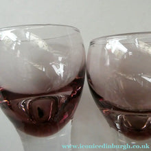 Load image into Gallery viewer, Set of Six Small Liqueur or Shot Glass Canisbay Caithness Purple Heather Shade
