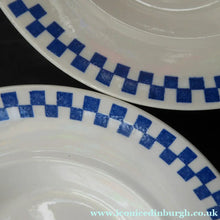 Load image into Gallery viewer, Six GERMAN ART DECO Waechtersbach Small Dessert Bowls: with Simple Blue and White Checked Rim
