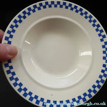 Load image into Gallery viewer, Six GERMAN ART DECO Waechtersbach Small Dessert Bowls: with Simple Blue and White Checked Rim

