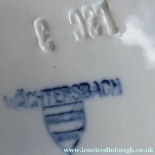 Load image into Gallery viewer, Six GERMAN ART DECO Waechtersbach Side Plates: with Simple Blue and White Checked Rim 


