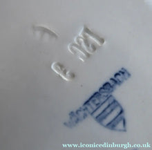 Load image into Gallery viewer, Six GERMAN ART DECO Waechtersbach Side Plates: with Simple Blue and White Checked Rim 

