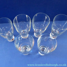 Load image into Gallery viewer, SIX LARGE 1950s HOLMEGAARD Kastrup CANADA Drinking Tumblers with Original Labels; 6 1/4 inches high
