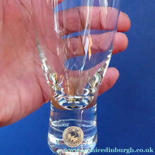 Load image into Gallery viewer, SIX LARGE 1950s HOLMEGAARD Kastrup CANADA Drinking Tumblers with Original Labels; 6 1/4 inches high
