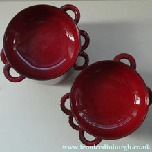 Load image into Gallery viewer, SIX RARE Villeroy &amp; Boch SOUP BOWLS. 1980s Granada Design with Red Glaze 

