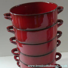 Load image into Gallery viewer, SIX RARE Villeroy &amp; Boch SOUP BOWLS. 1980s Granada Design with Red Glaze 
