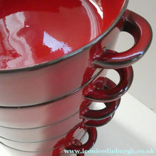 Load image into Gallery viewer, SIX RARE Villeroy &amp; Boch SOUP BOWLS. 1980s Granada Design with Red Glaze 
