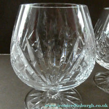 Load image into Gallery viewer, Set of SIX Matching Cut Crystal Brandy Glasses. Height 4 1/4 inches

