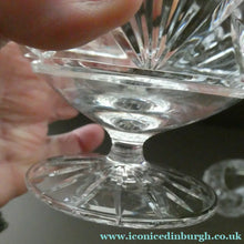 Load image into Gallery viewer, Set of SIX Matching Cut Crystal Brandy Glasses. Height 4 1/4 inches
