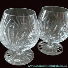 Load image into Gallery viewer, Set of SIX Matching Cut Crystal Brandy Glasses. Height 4 1/4 inches
