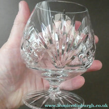 Load image into Gallery viewer, Set of SIX Matching Cut Crystal Brandy Glasses. Height 4 1/4 inches
