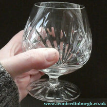 Load image into Gallery viewer, Set of SIX Matching Cut Crystal Brandy Glasses. Height 4 1/4 inches
