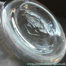 Load image into Gallery viewer, Small Antique Clear Glass Chemist Bottle. SUCC: TARAXACI with Original Foil Label and Lozenge Stopper
