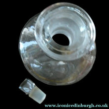 Load image into Gallery viewer, Small Antique Clear Glass Chemist Bottle. SUCC: TARAXACI with Original Foil Label and Lozenge Stopper
