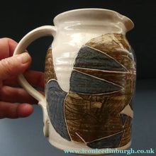 Load image into Gallery viewer, 1986 Scottish STUDIO POTTERY Jug by Irma Demianczuk. Decorated with Cats and Mouse Motifs
