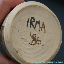 Load image into Gallery viewer, 1986 Scottish STUDIO POTTERY Jug by Irma Demianczuk. Decorated with Cats and Mouse Motifs
