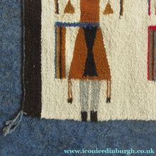 Load image into Gallery viewer, Vintage North American Folk Art Textile. Mid Century Navojo Yei Rug or Wall Hanging
