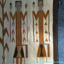 Load image into Gallery viewer, Vintage North American Folk Art Textile. Mid Century Navojo Yei Rug or Wall Hanging
