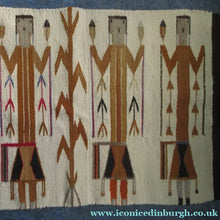 Load image into Gallery viewer, Vintage North American Folk Art Textile. Mid Century Navojo Yei Rug or Wall Hanging
