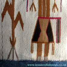 Load image into Gallery viewer, Vintage North American Folk Art Textile. Mid Century Navojo Yei Rug or Wall Hanging
