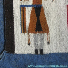 Load image into Gallery viewer, Vintage North American Folk Art Textile. Mid Century Navojo Yei Rug or Wall Hanging
