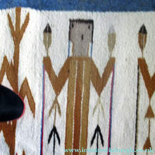 Load image into Gallery viewer, Vintage North American Folk Art Textile. Mid Century Navojo Yei Rug or Wall Hanging
