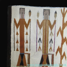 Load image into Gallery viewer, Vintage North American Folk Art Textile. Mid Century Navojo Yei Rug or Wall Hanging

