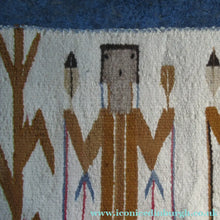 Load image into Gallery viewer, Vintage North American Folk Art Textile. Mid Century Navojo Yei Rug or Wall Hanging

