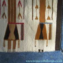 Load image into Gallery viewer, Vintage North American Folk Art Textile. Mid Century Navojo Yei Rug or Wall Hanging

