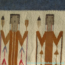Load image into Gallery viewer, Vintage North American Folk Art Textile. Mid Century Navojo Yei Rug or Wall Hanging

