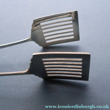 Load image into Gallery viewer, SOLID SILVER with London Hallmark (1906). Edwardian Antique Asparagus Tongs or Pastry Servers
