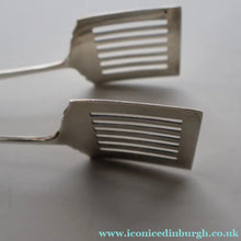 Load image into Gallery viewer, SOLID SILVER with London Hallmark (1906). Edwardian Antique Asparagus Tongs or Pastry Servers
