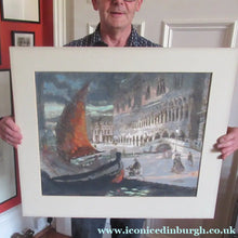 Load image into Gallery viewer, Charles Hodge Mackie Colour Woodcut the Ducal Palace Venice
