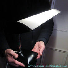 Load image into Gallery viewer, 1960s Japanese Extra Long Shade Desk Lamp Piano Lamp. Space Age
