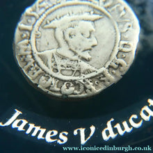 Load image into Gallery viewer, Scottish Gold James V Ducat Copy Resin Paperweight ScotGold of Banchory
