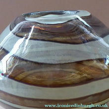 Load image into Gallery viewer, Squat Vintage 1970s Mdina Glass Vase - with Earthtone Swirls
