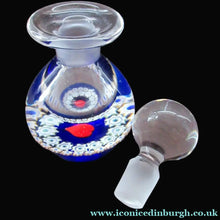 Load image into Gallery viewer, 1980s Caithness Scottish Glass Perfume Bottle Valentine's Love Heart Inclusion Millefiori
