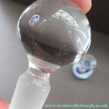 Load image into Gallery viewer, 1980s Caithness Scottish Glass Perfume Bottle Valentine's Love Heart Inclusion Millefiori
