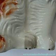Load image into Gallery viewer, Red and White Patches. Antique Staffordshire Chimney Spaniels Dogs. Victorian
