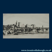 Load image into Gallery viewer, STANLEY ANDERSON (1884 – 1966). Fine ORIGINAL 1920s Drypoint Etching "Avignon from the Rhône". Pencil Signed. Published 1926

